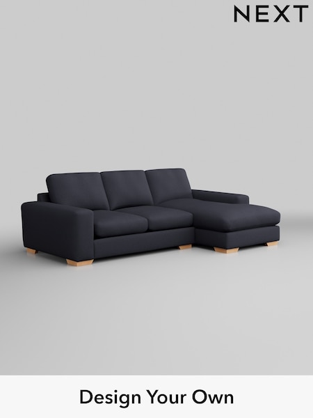 Tweedy Blend Easy Clean/Dark Slate Blue Houghton Deep Relaxed Sit (W44238) | £1,975