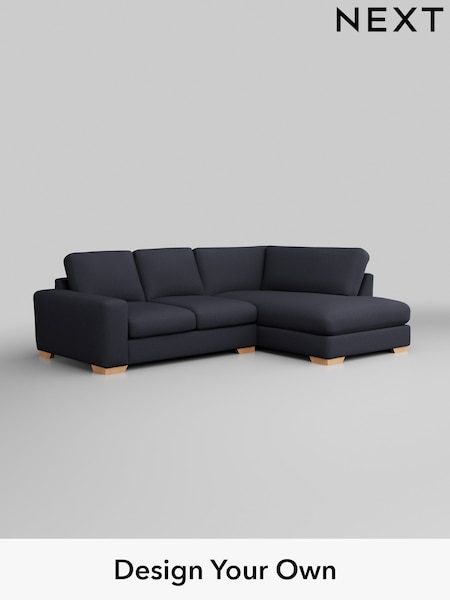 Tweedy Blend Easy Clean/Dark Slate Blue Houghton Deep Relaxed Sit (W44238) | £2,050