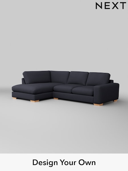 Tweedy Blend Easy Clean/Dark Slate Blue Houghton Deep Relaxed Sit (W44238) | £2,150