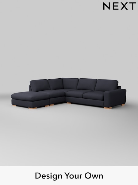 Tweedy Blend Easy Clean/Dark Slate Blue Houghton Deep Relaxed Sit (W44238) | £2,525