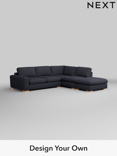 Tweedy Blend Easy Clean/Dark Slate Blue Houghton Deep Relaxed Sit (W44238) | £2,525