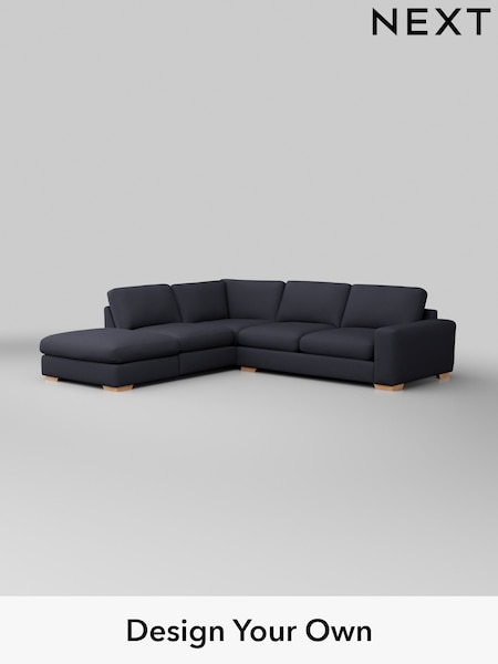Tweedy Blend Easy Clean/Dark Slate Blue Houghton Deep Relaxed Sit (W44238) | £2,475