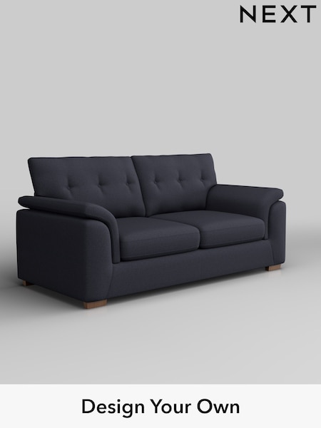 Tweedy Blend Easy Clean/Dark Slate Blue Hayden Buttoned Back (W44239) | £1,125