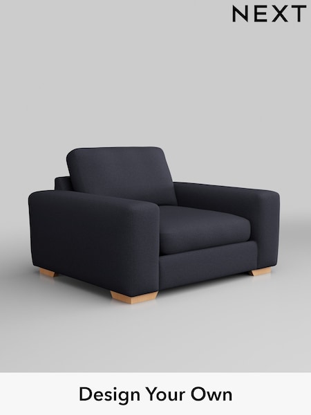 Tweedy Blend Easy Clean/Dark Slate Blue Houghton Deep Sit (W44240) | £875