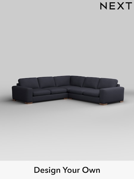 Tweedy Blend Easy Clean/Dark Slate Blue Houghton Deep Sit (W44240) | £2,725