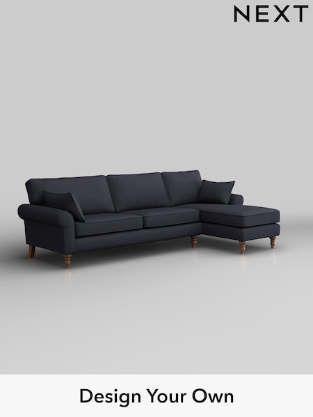Tweedy Blend Easy Clean/Dark Slate Blue Mallory (W44242) | £1,450