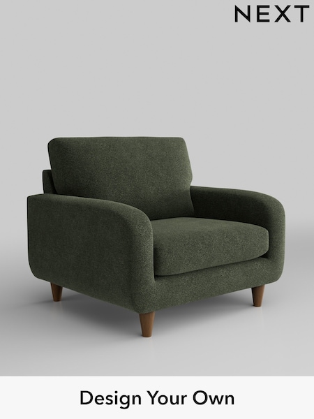Boucle Chenille/Dark Moss Green Camden (W44246) | £650