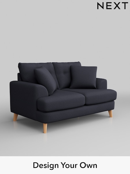 Tweedy Blend Easy Clean/Dark Slate Blue Parker Buttoned Back (W44252) | £1,099