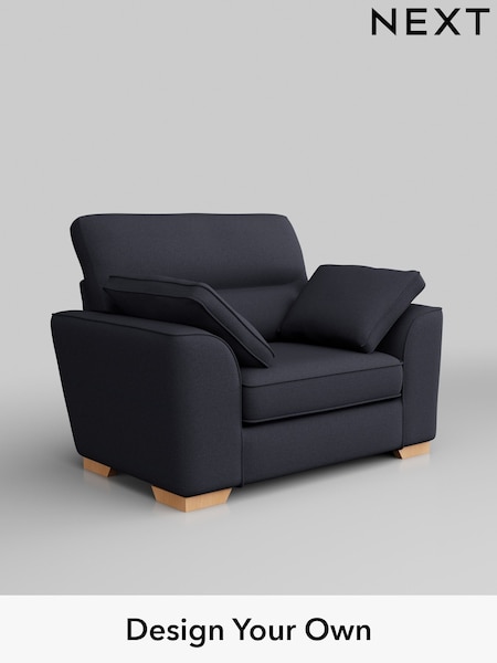 Tweedy Blend Easy Clean/Dark Slate Blue Stamford Highback (W44254) | £799
