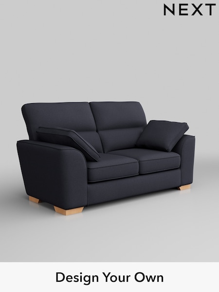 Tweedy Blend Easy Clean/Dark Slate Blue Stamford Highback (W44254) | £1,075