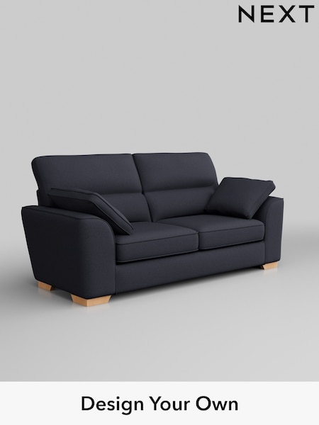 Tweedy Blend Easy Clean/Dark Slate Blue Stamford Highback (W44254) | £1,175