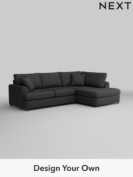 Tweedy Blend Easy Clean/Charcoal Grey Parker Platform (W44276) | £2,099