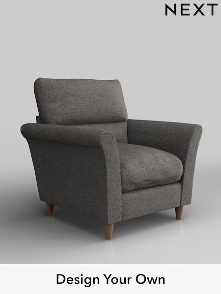 Tweedy Blend Easy Clean/Dark Grey Hartley Highback Relaxed Sit (W44282) | £775