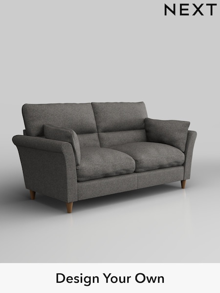 Tweedy Blend Easy Clean/Dark Grey Hartley Highback Relaxed Sit (W44282) | £1,225