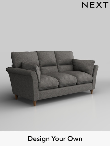 Tweedy Blend Easy Clean/Dark Grey Hartley Highback Relaxed Sit (W44282) | £1,225
