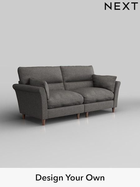 Tweedy Blend Easy Clean/Dark Grey Hartley Highback Relaxed Sit (W44282) | £1,325