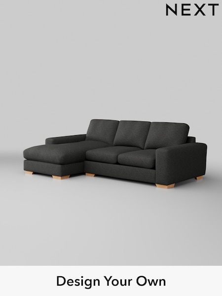 Tweedy Blend Easy Clean/Charcoal Grey Houghton Deep Relaxed Sit (W44295) | £1,975