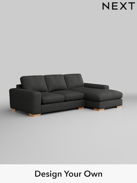 Tweedy Blend Easy Clean/Charcoal Grey Houghton Deep Relaxed Sit (W44295) | £1,975