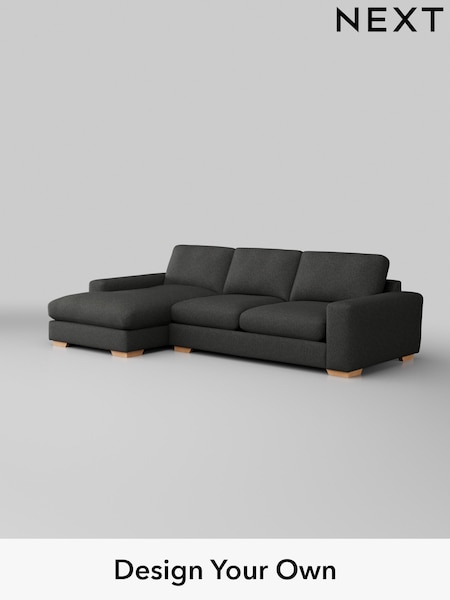 Tweedy Blend Easy Clean/Charcoal Grey Houghton Deep Relaxed Sit (W44295) | £2,175