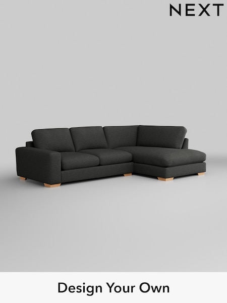 Tweedy Blend Easy Clean/Charcoal Grey Houghton Deep Relaxed Sit (W44295) | £2,150