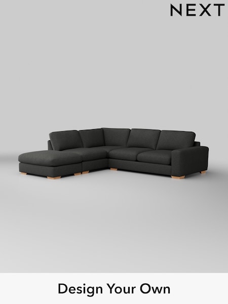 Tweedy Blend Easy Clean/Charcoal Grey Houghton Deep Relaxed Sit (W44295) | £2,525