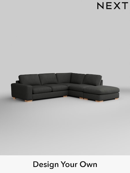 Tweedy Blend Easy Clean/Charcoal Grey Houghton Deep Relaxed Sit (W44295) | £2,525