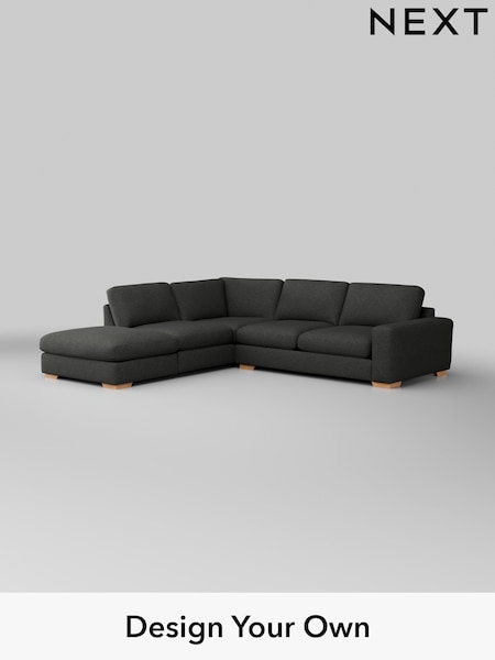 Tweedy Blend Easy Clean/Charcoal Grey Houghton Deep Relaxed Sit (W44295) | £2,475
