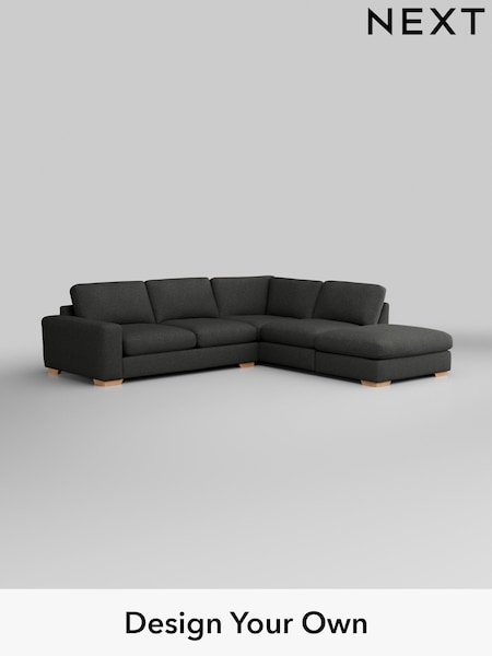 Tweedy Blend Easy Clean/Charcoal Grey Houghton Deep Relaxed Sit (W44295) | £2,475