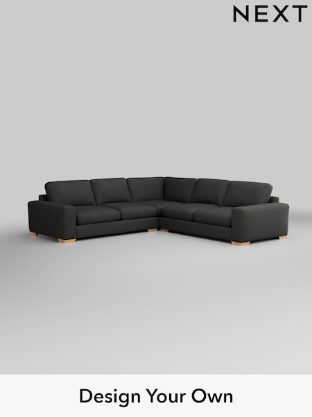Tweedy Blend Easy Clean/Charcoal Grey Houghton Deep Relaxed Sit (W44295) | £2,775