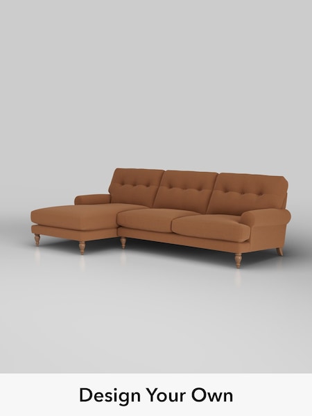 Ripple Chenille/Mid Rust Brown Erin Buttoned Back Deep Relaxed Sit (W44317) | £2,025