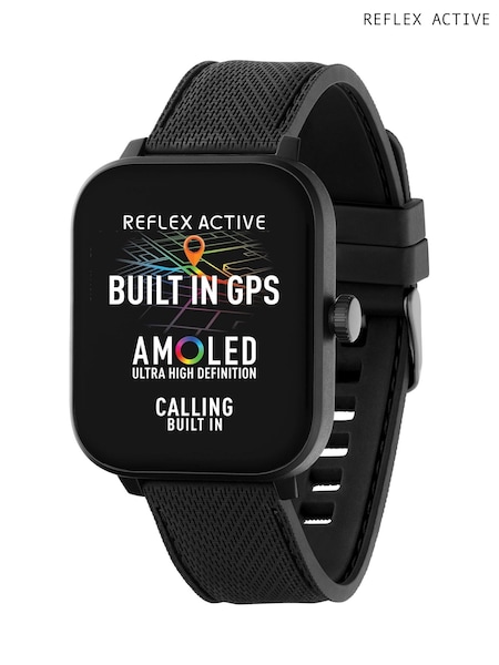 Reflex Active Series 44 Silicone Amoled GPS Sports Smart Calling Black Watch (W44343) | £60