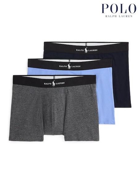 Polo Ralph Lauren Blue Classic Stretch Boxers 3 Packs (W44499) | £65