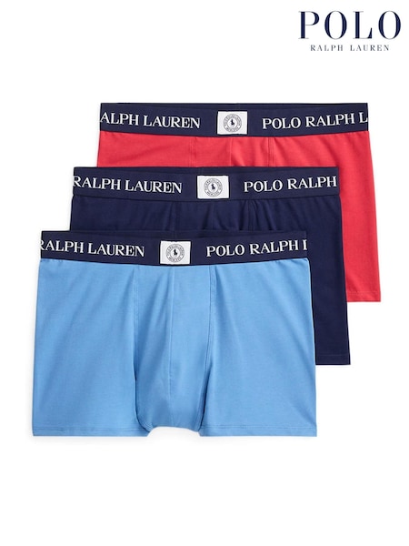 Polo Ralph Lauren Red Classic Cotton Stretch Icon Logo Boxers 3 Pack (W44509) | £45