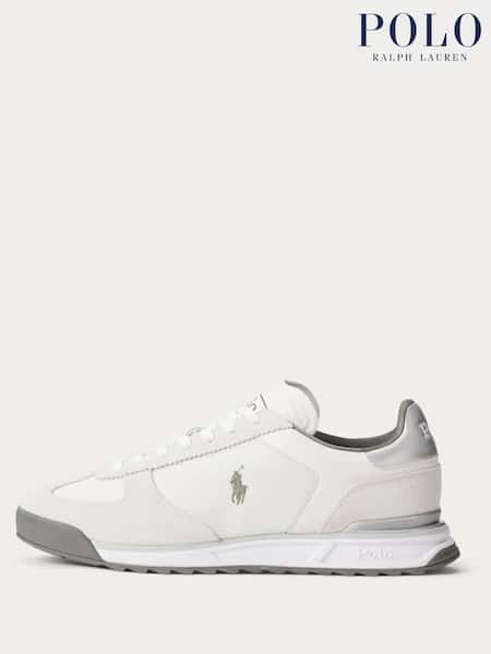 Polo Ralph Lauren Grey Varick Colourblock Leather Mix Trainers (W44519) | £140