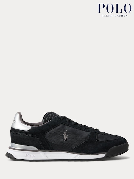 Polo Ralph Lauren Black Varick Colourblock Leather Mix Trainers (W44520) | £140