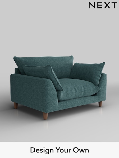 Chunky Chenille/Mid Teal Green Noa Deep Relaxed Sit (W44536) | £975