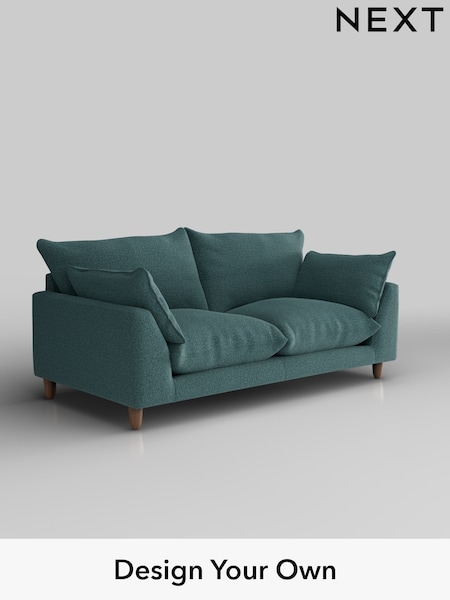 Chunky Chenille/Mid Teal Green Noa Deep Relaxed Sit (W44536) | £1,175