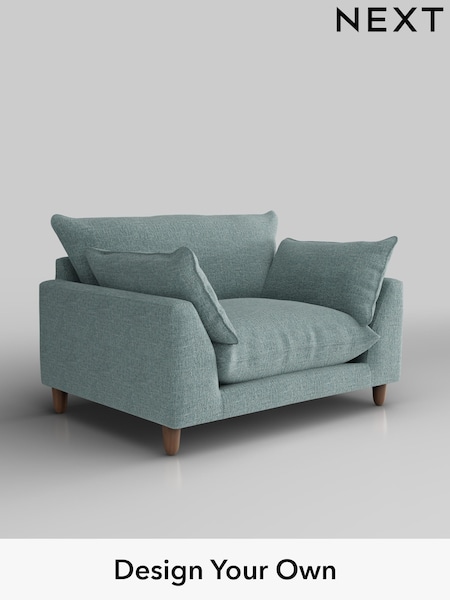 Chunky Chenille/Light Teal Green Noa Deep Relaxed Sit (W44538) | £975