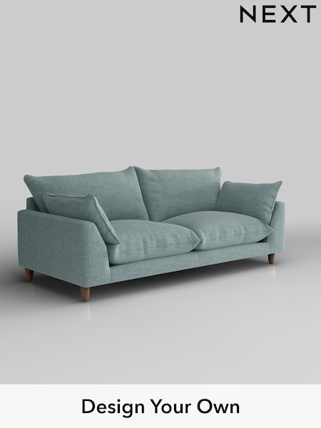 Chunky Chenille/Light Teal Green Noa Deep Relaxed Sit (W44538) | £1,275