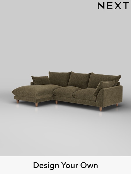 Cotswold Chenille/Dark Green Noa Deep Relaxed Sit (W44546) | £1,875