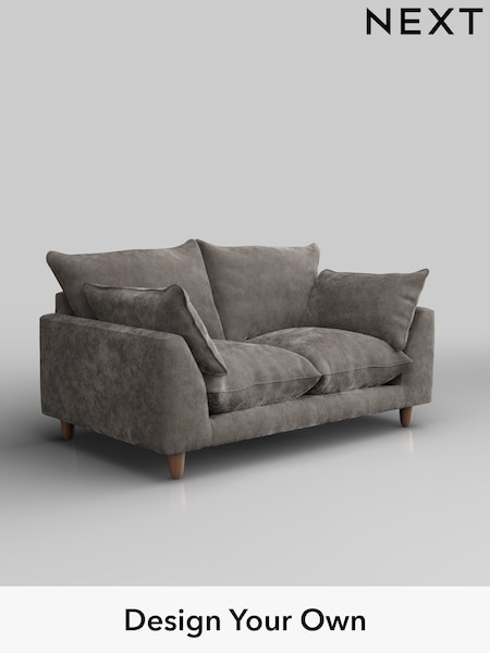 Distressed Velour/French Grey Noa Deep Relaxed Sit (W44568) | £1,075
