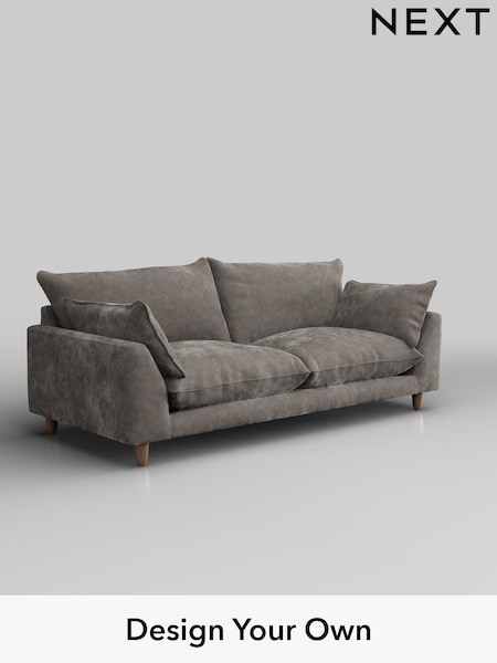 Distressed Velour/French Grey Noa Deep Relaxed Sit (W44568) | £1,275
