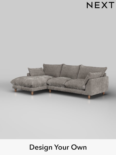 Distressed Velour/French Grey Noa Deep Relaxed Sit (W44568) | £1,875