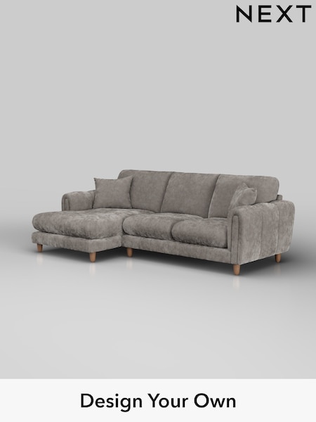 Distressed Velour/French Grey Odella (W44571) | £1,950