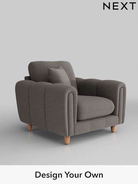 Fine Chenille Easy Clean/Dark Smoke Grey Odella (W44584) | £875