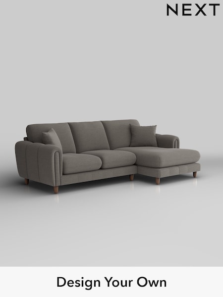 Fine Chenille Easy Clean/Dark Smoke Grey Odella (W44584) | £1,950