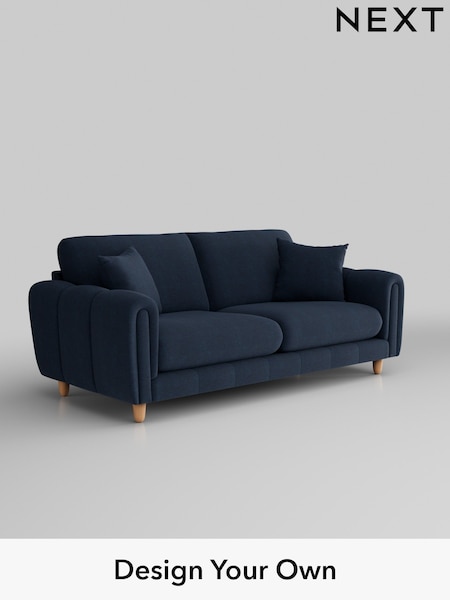 Fine Chenille Easy Clean/Dark Navy Blue Odella (W44588) | £1,375