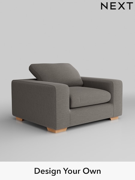 Fine Chenille Easy Clean/Dark Smoke Grey N Premium The Snuggle Grand (W44591) | £1,399
