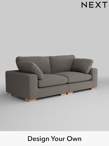 Fine Chenille Easy Clean/Dark Smoke Grey N Premium The Snuggle Grand (W44591) | £1,899