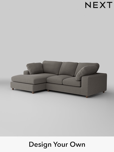 Fine Chenille Easy Clean/Dark Smoke Grey N Premium The Snuggle Grand (W44591) | £2,575